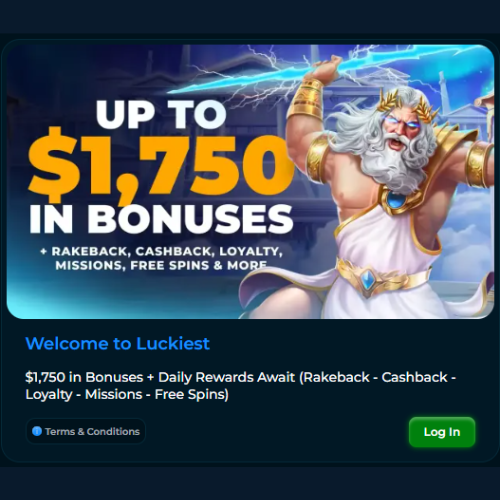 Luckiest Casino online casino platform with slots and welcome bonus